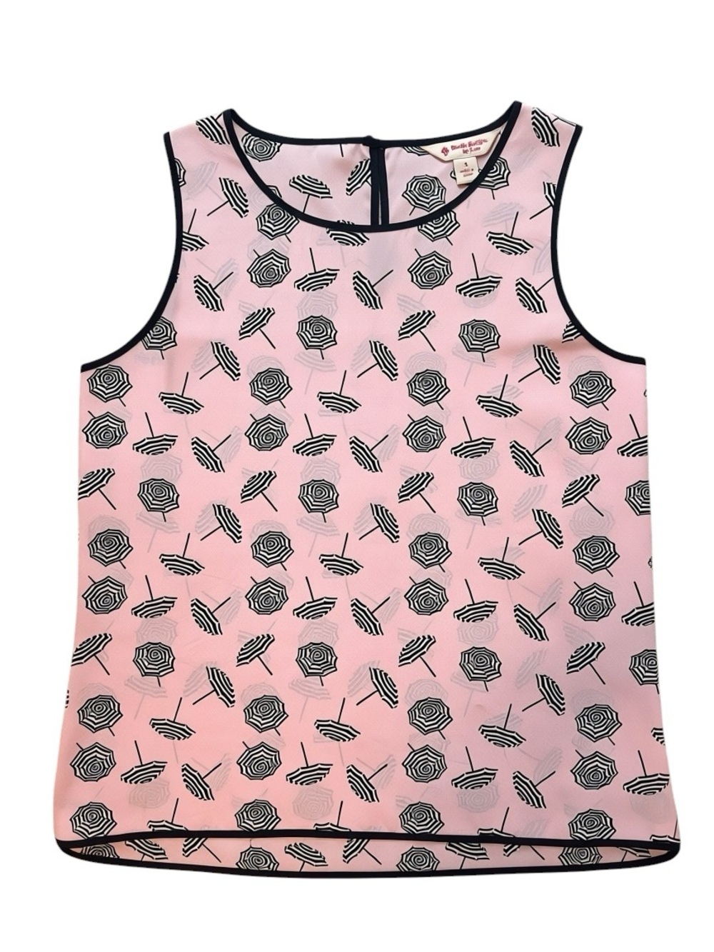 Brooks Brothers Silk Umbrella Print Cami Shell Size 2 NWOT